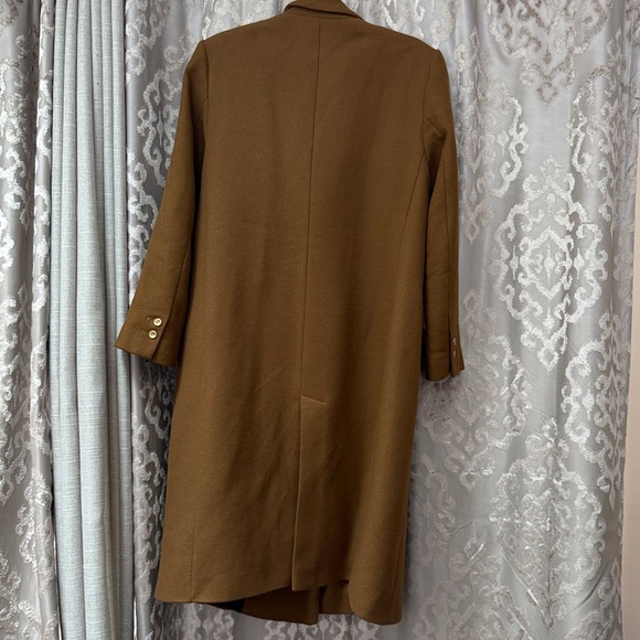 Zara Double-Breasted Tan Coat Medium - Picture 7 of 8